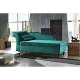 thumbnail of KAWOLA tumbona tapizada SARAH otomana recamiere tela verde 163x77x73cm