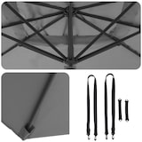 thumbnail of vidaXL Cantilever Roma Sonnenschirm Anthrazit 286x285x265 cm aus Aluminium
