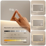 thumbnail of Mirlux Badkamerspiegel met LED Verlichting & Verwarming – Rechthoekige Wandspiegel – Anti Condens Douchespiegel - 80x60CM