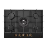 thumbnail of Solthermic Bl032 Placa Gas Negra Rustica Con Mandos Dorados / 5 Fuegos Con Encendido Automatico  /Parrilla Hierro Fundido / Gas Butano Y Gas Ciudad