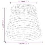 thumbnail of vidaXL Lampenschirm Weiß Ø15x12 cm Korbweide