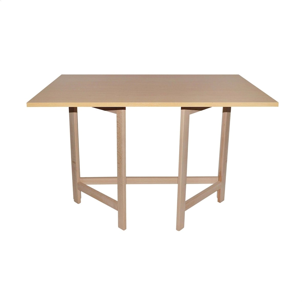 WellHome Tampo de mesa dobrável com acabamento em madeira sem verniz 100 x 60 x 75