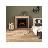 thumbnail of ZUNI - Lareira elétrica autônoma com aquecimento de piso LED - 28' - 130,2 x 110 x 27,5 - Preto / Carvalho claro