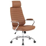 thumbnail of Silla de oficina Rako de cuero auténtico Marrón claro