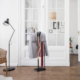 thumbnail of Relaxdays Herrendiener, Jackett & Hose, HxBxT: 107x48x20 cm, Metall & Holzoptik, Stiller Diener Schlafzimmer, grau/natur