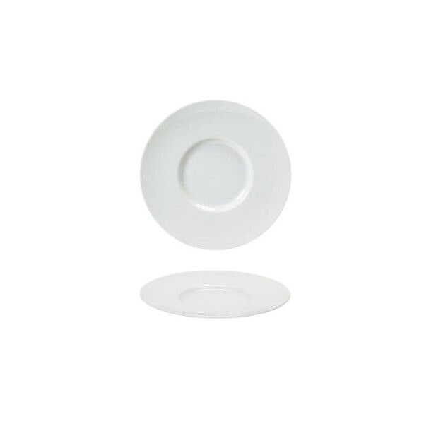 Saturnia Set 4 Piatti Gourmet Napoli, in Porcellana, Bianco, 31cm
