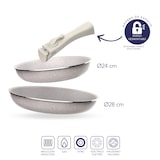 thumbnail of San Ignacio - Juego de Sartenes Ø18/20/24/24/28cm con Cacerolas Ø16/18/20cm aluminio prensado antiadherente ILAG, mango extraíble, inducción