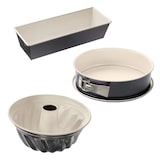 thumbnail of Dr. Oetker 3er Set Backformen Kuchenformen Springform Kastenform Gugelhupfform