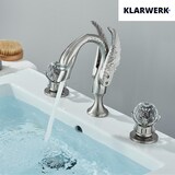 thumbnail of ADRIAN | 3-Loch Badarmatur  großer Schwan Chrom | Hotel Gastronomie luxuriöser Design Wasserhahn Badewanne 2 Griff Mischbatterie Waschtischarmatur