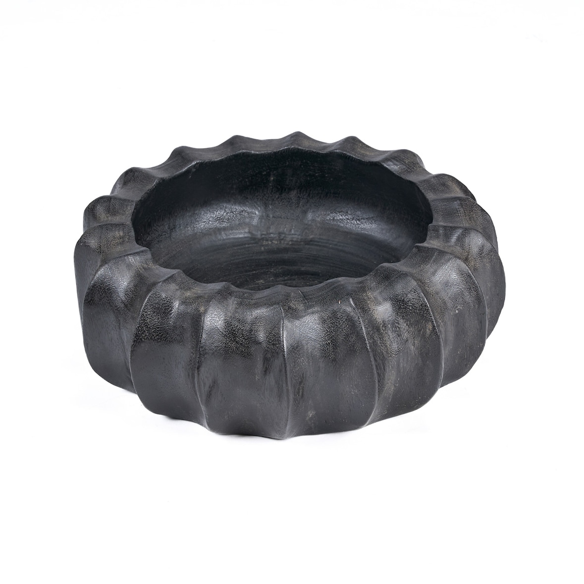 Bazar Bizar Kom van mangohout 40x40x15 cm zwart