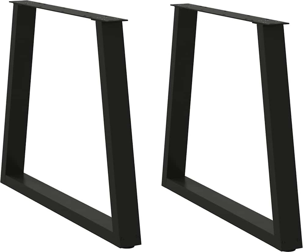 vidaXL Esstisch Beine V-Form 2 Stück Schwarz 70x(72-73,3) cm Stahl