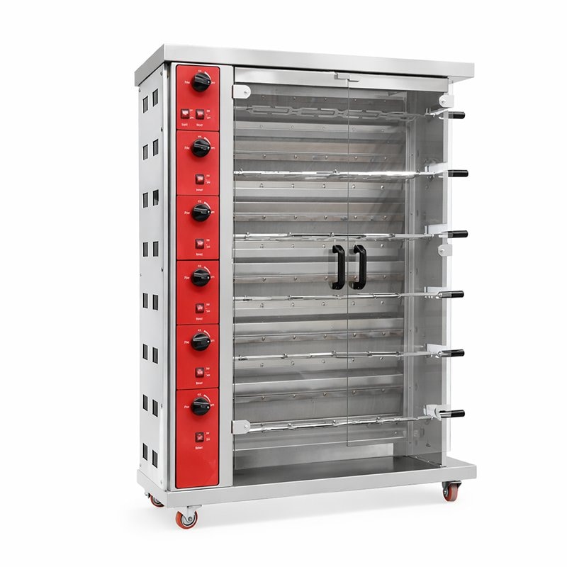 Maquimport - Asador de pollos a gas serie G de 6 espadas profesional