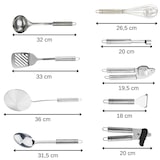 thumbnail of Ensemble de 9 ustensiles de cuisine inox Fackelmann Ovale