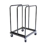 thumbnail of Bankettisch rund Transportwagen für 8 Tischen, Hammerschlag, 80x75x124cm (BxTxH), T90500