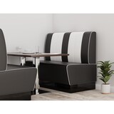 thumbnail of Gastro Sitzbank Americano Retro | Dinerbank Schwarz & Weiß | 200 cm breit | Amerikanische Sitzbank