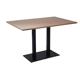 thumbnail of METRO PROFESSIONAL Mesa de restaurante Garrido, madera de fresno/acero, 120 x 80 cm, marrón claro/negro