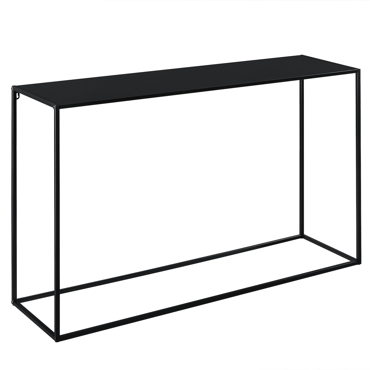 Helloshop26 - Mesa de consola em metal 74 x 115 x 32 cm preto fosco 03_0008564