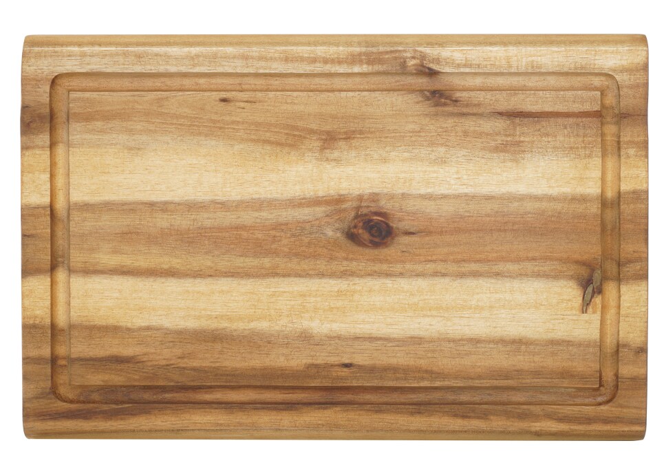 KESPER Schneidebrett aus Akazienholz mit Rillen, 40 x 26 x 1,5 cm (Höhe)