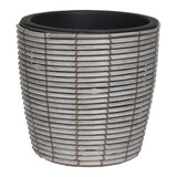 thumbnail of 3 Blumentöpfe 25-40cm Kunststoff runde Pflanzgefäße Blumenübertöpfe Aussenbereich & Innenbereich Blumentopf Pflanzentopf Garten Deko Grau