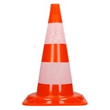 thumbnail of ECD Germany 5x Verkehrskegel 47 cm Orange-Weiß 2 Reflektoren Stapelbar Flexibel Warnkegel Leitkegel Verkehrshütchen