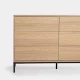 thumbnail of KLAST Cómoda de 6 cajones en madera color natural Remi
