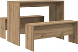 thumbnail of vidaXL 3-tlg. Esstisch und Bank Set Artisan-Eiche Holzwerkstoff