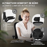 thumbnail of ML-Design Bürostuhl ergonomisch Schwarz, Mesh, Kopfstütze, Armlehnen, Lendenstütze, Wippfunktion, Drehstuhl mit Rollen, Computerstuhl Chefsessel