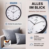 thumbnail of Monzana Funk Wanduhr Funkuhr 31cm Schwarz Weiß