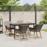 thumbnail of vidaXL 5-teilige Garten Essgruppe Grau Poly Rattan