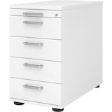 thumbnail of bümö Schreibtisch Schrank abschließbar, Schubladenschrank Holz in weiß, Container mit Schubladen - Schubladen Schrank Büro, Schreibtisch Container