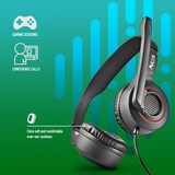 thumbnail of NGS MSX 10 Pro - Auricular Stereo Ligero Micrófono Ajustable, Conexión Jack 3.5 mm y Adaptador Doble Jack, 20 Hz, Negro