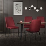 thumbnail of ML-Design Esszimmerstuhl 6er Set Rot, Stoffbezug, Metallgestell, bequeme Polsterstühle für Küche
