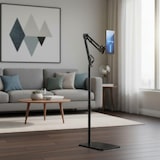 thumbnail of Suporte de chão ajustável e universal para telemóveis, base giratória de 360°, design articulado