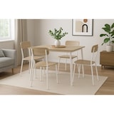 thumbnail of DUPI Conjunto Mesa y 4 sillas NEW XOBE, Fabricado con Metal y MDF, Mesa Comedor, Conjunto Estilo Atemporal (Taupe) 110x70 cm