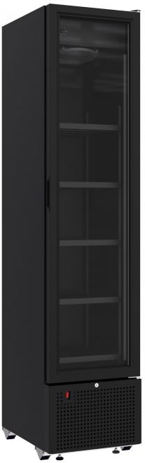 Kühlschrank TOPO | 1 Glastür | 348L | HxBxT 202,4x45x65,6cm| Kühl-Gefrierschrank, Kühlkombination, Kühlautomat | + CHEFGASTRO Geschirrtuch