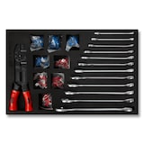 thumbnail of Juego de herramientas EBERTH 81 pzs para carro, inserciones de espuma, metal duro, ergonómico, 4 cajones, taller, rojo