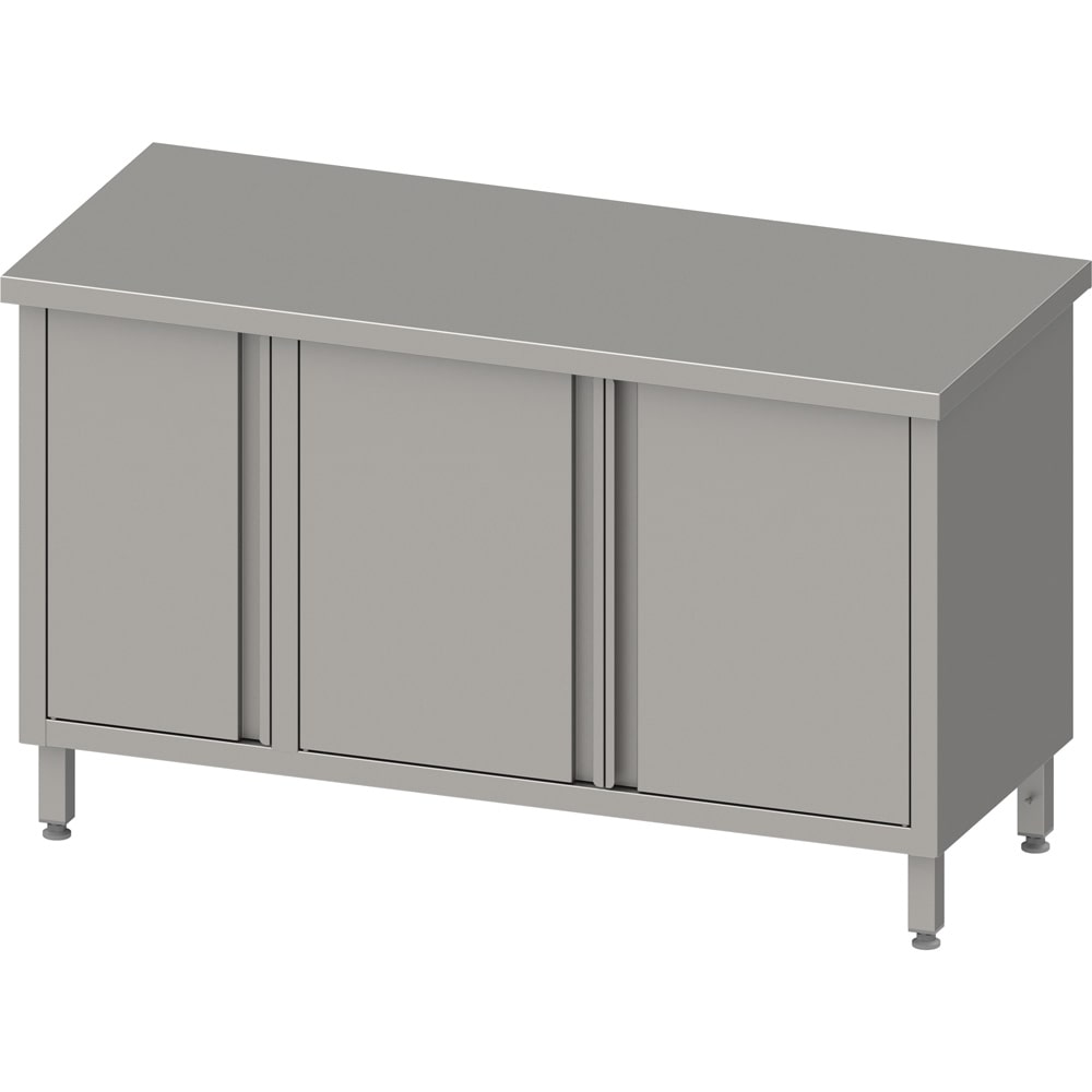 Stalgast Arbeitsschrank mit Flügeltüren 2000x700x850 mm, mit Flügeltürschrank links, ohne Aufkantung, verschweißt