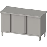 thumbnail of Stalgast Arbeitsschrank mit Flügeltüren 2000x700x850 mm, mit Flügeltürschrank links, ohne Aufkantung, verschweißt