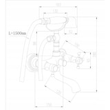 thumbnail of Badewannenarmatur RETRO BRONZE Duscharmatur Nostalgie