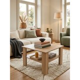 thumbnail of Couchtisch WL5.833 Sonoma Eiche 60x42x60 cm Design Holztisch mit Ablage, Wohnzimmertisch Coffee Table, Sofatisch Loungetisch Holz, Kaffeetisch