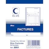 thumbnail of ELVE Bloc factures 50 feuillets simples 105 x 140 mm