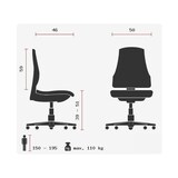 thumbnail of Topstar sedia da ufficio / sedia girevole Head Point SY tessuto / tessuto in maglia nero