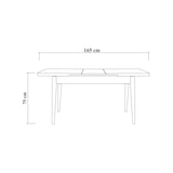 thumbnail of Dmora Ausziehbarer Tisch Dgabriel, Küchenkonsole, Esstisch mit Verlängerung, Ausziehbares Küchenregal, 130x80h77 cm, Nussbaum