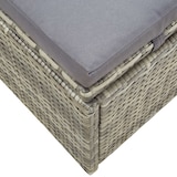 thumbnail of vidaXL Sonnenliege mit Auflage Grau Poly Rattan