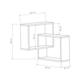 thumbnail of Dmora Regal Dcarrett, Gestell, Wandregal, Mehrzweckregale, 68x60h68 cm, Weiß