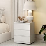 thumbnail of HOMCOM cómoda 3 cajones con cierre suave, cómoda dormitorio, cajonera para salón, oficina, estilo moderno, 45x40x52,8 cm, blanco