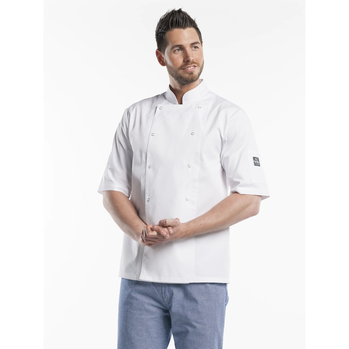 Chaud Devant  21702 Koksbuis Hilton Poco Wit Korte Mouw | XS