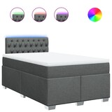 thumbnail of vidaXL Boxspringbett mit Matratze Dunkelgrau 120x190 cm Stoff