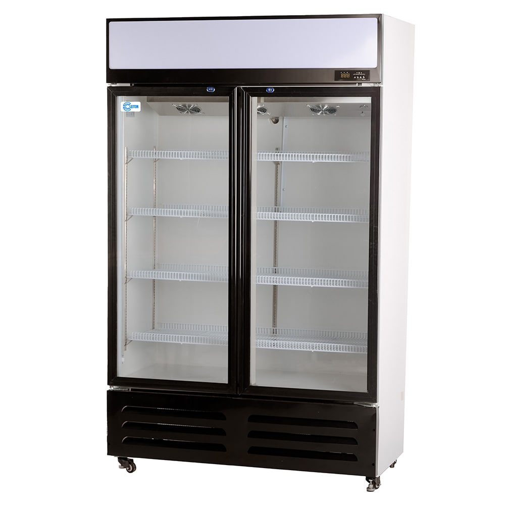 Cleiton® Armario Expositor Refrigerado 700 Litros 2 Puertas Ventilado | Frigorifico Profesional para Bebidas en Hostelería