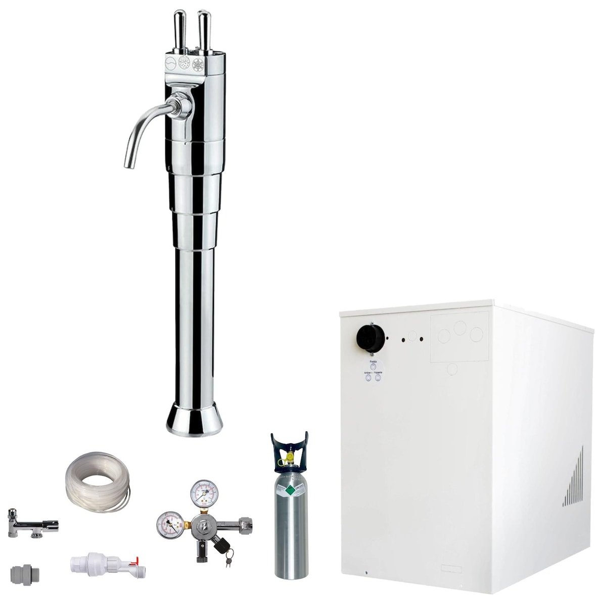 Tafelwassergerät BieTal® BT-30U Kühlung Schanksäule 3-Wege mit Hebel 2KG CO2